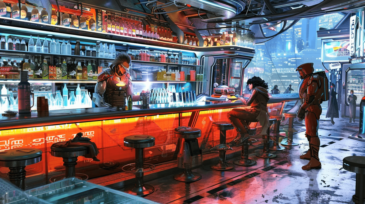 Cyberpunk bar