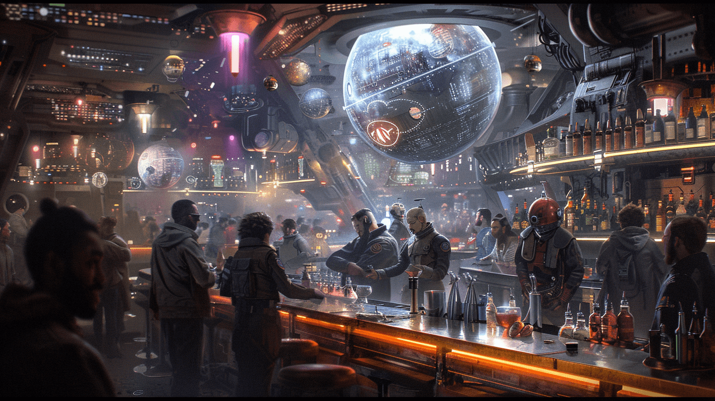 Crowded bar